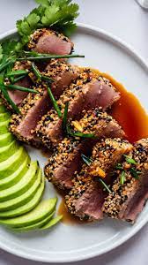 sesame crusted tuna slender kitchen