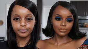 blue smokey eyeshadow tutorial makeup