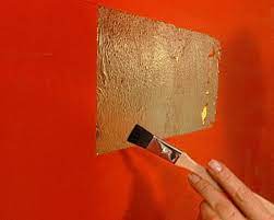 How To Gold Leaf Accent Wall