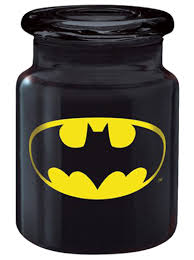 Batman Logo Black Glass Apothecary Jar