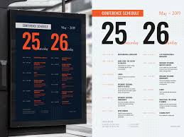 The template comes in 4 different homepage layouts you can easily customize to make a professional landing page. Conference Schedule Poster Template Search By Muzli