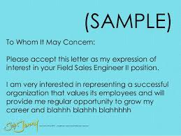 Example Of To Whom It May Concern Cover Letter   The Best Letter    