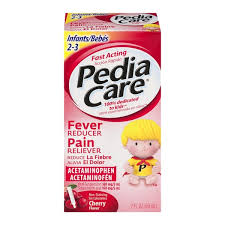 Pediacare Fever Reducer Pain Reliever Cherry Flavor 2 0 Fl