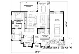house plans with attached one car garage