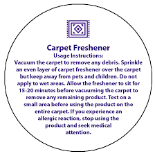 carpet freshener usage instruction