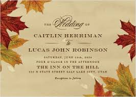 Fall Wedding Invitations Match Your Color Style Free