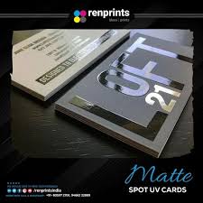 matte spot uv business cards printing