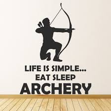 Life Is Simple Archery Quote Wall Sticker