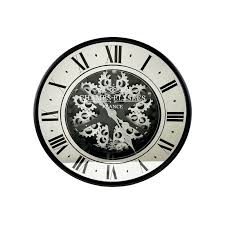 Moving Gears Wall Clock With Black