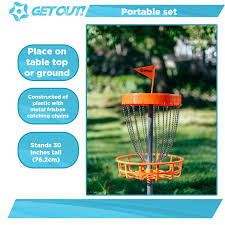 get out portable disc golf basket with
