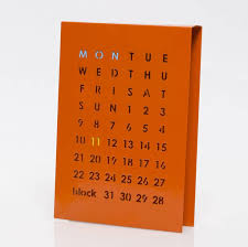 Magnetic Perpetual Calendar Orange