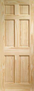 6 panel unfinished pine internal door