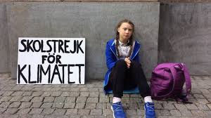 Greta thunberg, en una marcha en febrero. Greta La Escolar Sueca Que Hace Huelga Por El Cambio Climatico