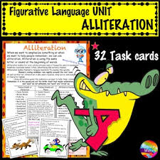 Figurative Language Alliteration Activities Anchor Chart And Task Cards