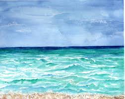 Original Ocean Watercolor Painting