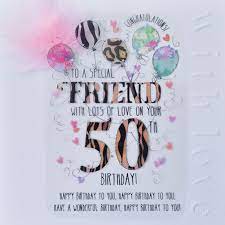 50th birthday card milestone cards