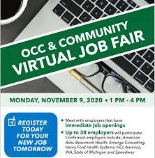occ virtual job fair career services