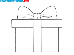 how to draw a gift box easy drawing