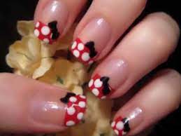 minnie mouse nail art you