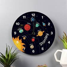Personalised Glass Wall Clock Solar