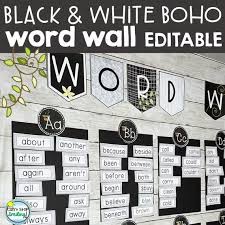 White Boho Word Wall Classroom Decor