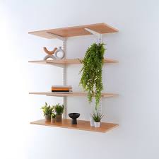 Twin Slot White Wall Mounted Shelving