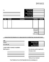Free Sample Billing Invoice Forms Templates