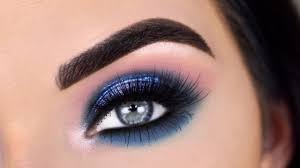 blue smokey eye makeup tutorial