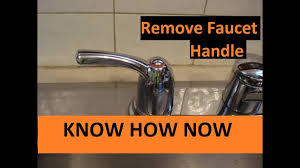 how to remove a faucet handle you