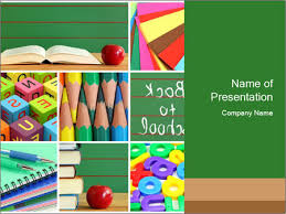 Elementary School Collage Powerpoint Template Infographics Slides