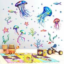 Ocean Jellyfish Wall Decal Sea Fish