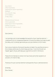 overdue balance letter template