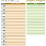 Daily Work Log Template Microsoft Excel Free Daily Schedule