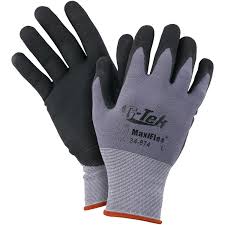 Maxiflex G Tek Work Gloves Micro Foam Nitrile Coated Palms