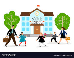 Back to school parents lead Royalty Free Vector Image