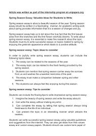 spring season essay outline for research online paper writer spring season essay outline for research