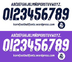 We offers real madrid jersey font products. Real Madrid 16 17 Vector Font Kornfootballfonts
