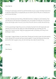 her birthday letter template