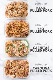 easy instant pot pulled pork 4 ways