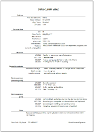 43a Cv In Excel Resume In Excel Curriculum Vitae