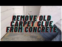 remove old carpet glue from concrete