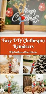Christmas ornaments with reindeer motif add another layer of festive charm to your already brilliant christmas tree. Charming Diy Clothespin Reindeer Ornaments With Video Diy Crafts