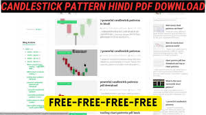 candlestick pattern hindi pdf kaise