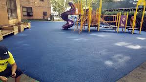 replace playground tiles with poured