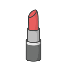 cute lipstick character flat cartoon