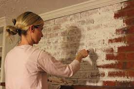 How To Whitewash A Brick Fireplace