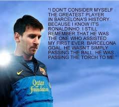 Football Quotes on Twitter: &quot;Lionel Messi on Ronaldinho http://t ... via Relatably.com