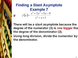asymptotes horizontal vertical slant 1
