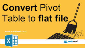 convert pivot table to flat table you