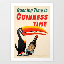 Vintage Guinness Beer Advertisement Art